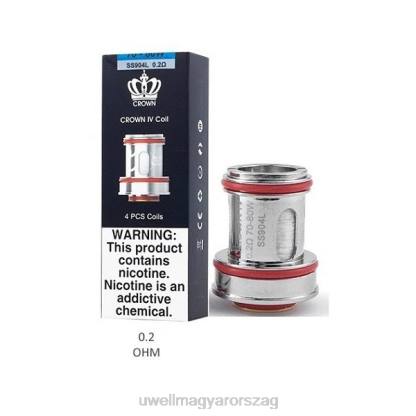 UWELL Budapest - UWELL CROWN 4 cseretekercsek (4 db) kettős tekercs 0,2 ohm 66RL182