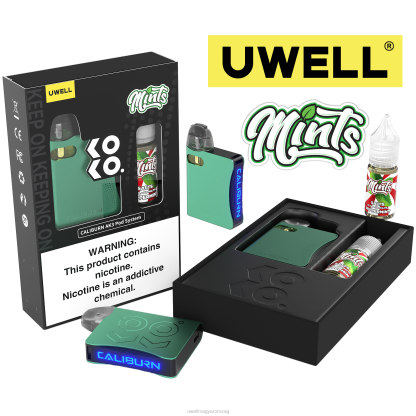 UWELL Budapest - UWELL CALIBURN AK3 készlet + a3s 0,8 ohmos hüvely (2x) + apa gőz 10 ml só 50 mg crl: cián/flv: borsmenta 50mg 66RL242