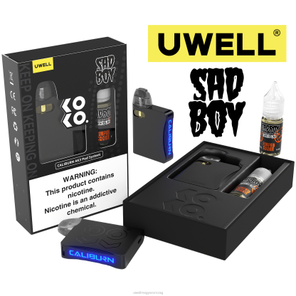 UWELL Disposable Review - UWELL CALIBURN AK3 készlet + a3s 0,8 ohmos hüvely (2x) + apa gőz 10 ml só 50 mg crl: szürke/flv: savanyú görögdinnye eper 50mg 66RL240