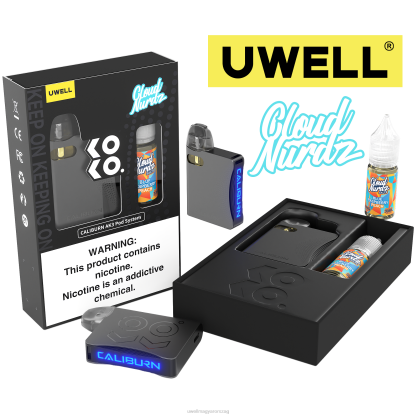 UWELL Disposable Review - UWELL CALIBURN AK3 készlet + a3s 0,8 ohmos hüvely (2x) + apa gőz 10 ml só 50 mg crl: szürke/flv: savanyú görögdinnye eper 50mg 66RL240