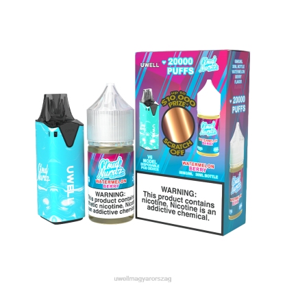 UWELL Aroma - UWELL V6 eldobható eszköz + apupára 30 ml gyümölcslé - kollab köteg clr: blue/flv: görögdinnye bogyó jeges 50mg 66RL206