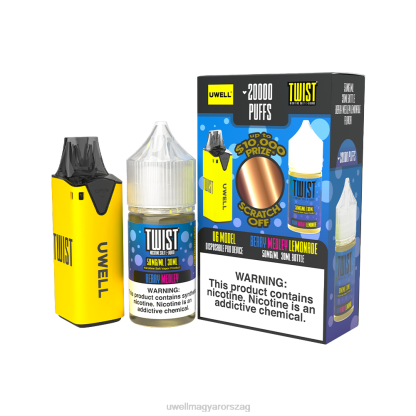 UWELL Aroma - UWELL V6 eldobható eszköz + apupára 30 ml gyümölcslé - kollab köteg clr: sárga/flv: bogyós vegyes limonádé 50mg 66RL216