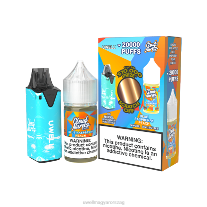 UWELL E Cigi - UWELL V6 eldobható eszköz + apupára 30 ml gyümölcslé - kollab köteg clr: kék/flv: kék málna őszibarack 50mg 66RL203