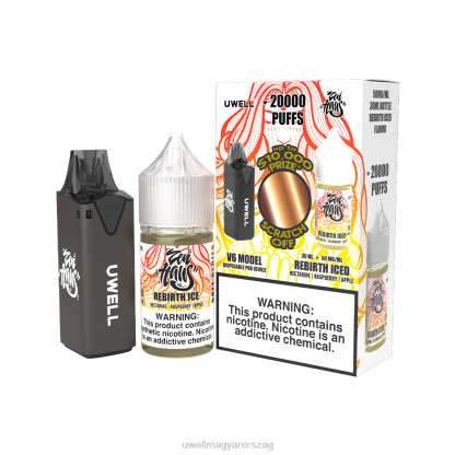 UWELL Magyarország - UWELL V6 eldobható eszköz + apupára 30 ml gyümölcslé - kollab köteg clr: black/flv: rebirth iced 50mg 66RL221