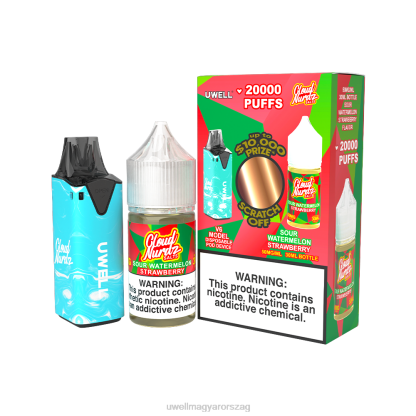 UWELL Porlasztó - UWELL V6 eldobható eszköz + apupára 30 ml gyümölcslé - kollab köteg clr: kék/flv: savanyú görögdinnye eper 50mg 66RL204