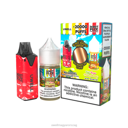 UWELL Review - UWELL V6 eldobható eszköz + apupára 30 ml gyümölcslé - kollab köteg clr: red/flv: fuji körte mangoberry 48mg 66RL209